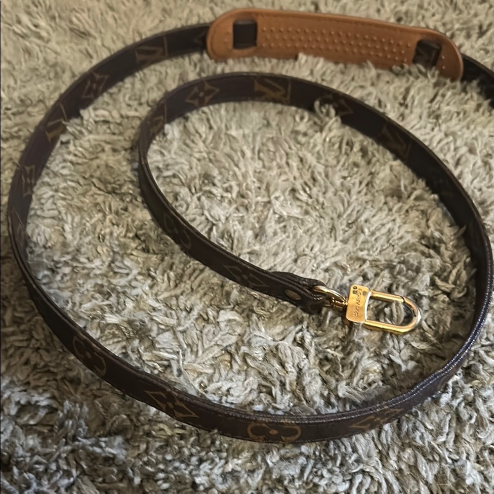 Louis Vuitton Monogram Brown Leather Purse Strap